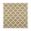 Courtyard Green and Beige 5'3" x 5'3" Sisal Weave Square Outdoor Area Rug