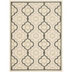 Courtyard Beige and Black 5'3" x 7'7" Outdoor Area Rug