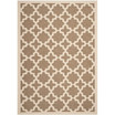 Courtyard Brown and Bone 6'7" x 9'6" Sisal Weave Outdoor Area Rug