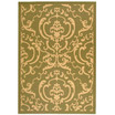 Courtyard Olive and Natural 6'7" x 6'7" Square Outdoor Area Rug