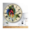 Colorful Elegant Feather II Large Cottage Wall Clock - 36" x 28" x 1"