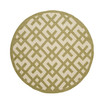 Courtyard Beige and Green 6'7" x 6'7" Sisal Weave Round Outdoor Area Rug