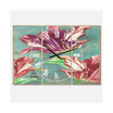 Vintage-Inspired Tulips in Paris Oversized Cottage 3 Panels Wall Clock - 38" x 38" x 1"