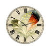Colorful Elegant Feather IV Large Cottage Wall Clock - 36 x 36