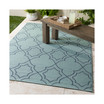 Alfresco ALF-9652 Aqua 8'9" x 12'9" Area Rug, Indoor/Outdoor