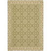 Courtyard Green and Creme 7'10" x 7'10" Round Outdoor Area Rug