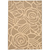 Courtyard Coffee and Sand 6'7" x 6'7" Square Outdoor Area Rug