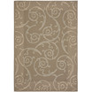 Courtyard Dark Beige and Beige 5'3" x 7'7" Sisal Weave Outdoor Area Rug
