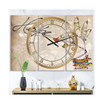Gypsy Hippy Hand Hope Oversized Cottage 3 Panels Wall Clock - 38" x 38" x 1"