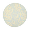 Courtyard Aqua and Cream 6'7" x 6'7" Round Outdoor Area Rug