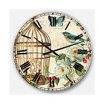 Floral and botanical Oversized Metal Wall Clock