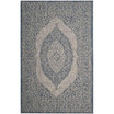 Courtyard Light Gray and Blue 6'7" x 9'6" Sisal Weave Outdoor Area Rug