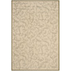 Courtyard Natural and Olive 6'7" x 9'6" Outdoor Area Rug