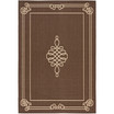 Courtyard Chocolate and Cream 8' x 11' Outdoor Area Rug