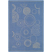Courtyard Blue and Natural 8' x 11' Sisal Weave Outdoor Area Rug