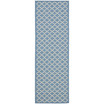 Courtyard Blue and Beige 2'3" x 22' Sisal Weave Runner Outdoor Area Rug