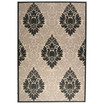 Courtyard Sand and Black 6'7" x 9'6" Sisal Weave Outdoor Area Rug