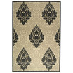 Courtyard Sand and Black 6'7" x 9'6" Sisal Weave Outdoor Area Rug