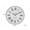 28" Farmhouse Metal Enamel Wall Clock