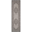 Courtyard Light Grey and Black 2'3" x 12' Sisal Weave Runner Outdoor Area Rug