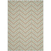 Hampton Light Blue and Ivory 6'7" x 9'6" Outdoor Area Rug