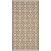 Courtyard Brown and Creme 5'3" x 7'7" Sisal Weave Outdoor Area Rug