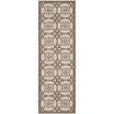 Courtyard Beige and Dark Beige 2'3" x 6'7" Sisal Weave Runner Outdoor Area Rug