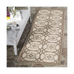 Courtyard Beige and Dark Beige 2'3" x 6'7" Sisal Weave Runner Outdoor Area Rug