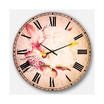 Floral Oversized Round Metal Wall Clock - 36 x 36