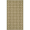 Courtyard Green and Creme 2'7" x 5' Sisal Weave Outdoor Area Rug