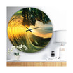 Modern Seashore Round Metal Wall Clock
