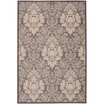 Courtyard Chocolate and Natural 5'3" x 7'7" Outdoor Area Rug