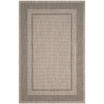 Courtyard Beige and Black 6'7" x 9'6" Outdoor Area Rug