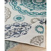 Alfresco ALF-9665 Teal 2'3" x 7'9" Runner Area Rug, Indoor/Outdoor