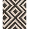 Alfresco ALF-9639 Black 5'3" x 7'6" Area Rug, Indoor/Outdoor