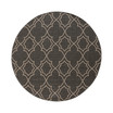 Alfresco ALF-9590 Black 7'3" Round Area Rug, Indoor/Outdoor