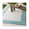 Alfresco ALF-9680 Teal 2'3" x 11'9" Runner Area Rug, Indoor/Outdoor