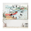 Lake House 3 Panels Metal Wall Clock