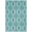 Alfresco ALF-9653 Teal 8'9" x 12'9" Area Rug, Indoor/Outdoor