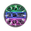Founding Fathers Neon Dollar Oversized Modern Wall Clock - 38" x 38" x 1"
