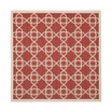 Courtyard Red and Beige 6'7" x 6'7" Square Outdoor Area Rug