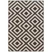 Alfresco ALF-9639 Black 6' x 9' Area Rug, Indoor/Outdoor