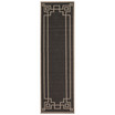 Alfresco ALF-9630 Black 2'3" x 11'9" Runner Area Rug, Indoor/Outdoor