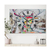 Colorful Deer II Oversized Cottage 3 Panels Wall Clock - 38" x 38" x 1"
