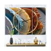 Mineral Slice Xv Large Fashion 3 Panels Wall Clock - 23" x 23" x 1"
