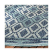 Courtyard Navy and Aqua 6'7" x 6'7" Round Outdoor Area Rug