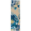 Rain RAI-1231 Bright Blue 2'6" x 8' Runner Area Rug, Indoor/Outdoor