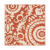 Alfresco ALF-9613 Rust 7'3" Square Area Rug, Indoor/Outdoor