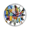 License Plate Map USA Large Cottage Wall Clock - 36" x 28" x 1"