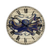 Octopus Music Score I Oversized Nautical & Coastal Wall Clock - 36" x 28" x 1"